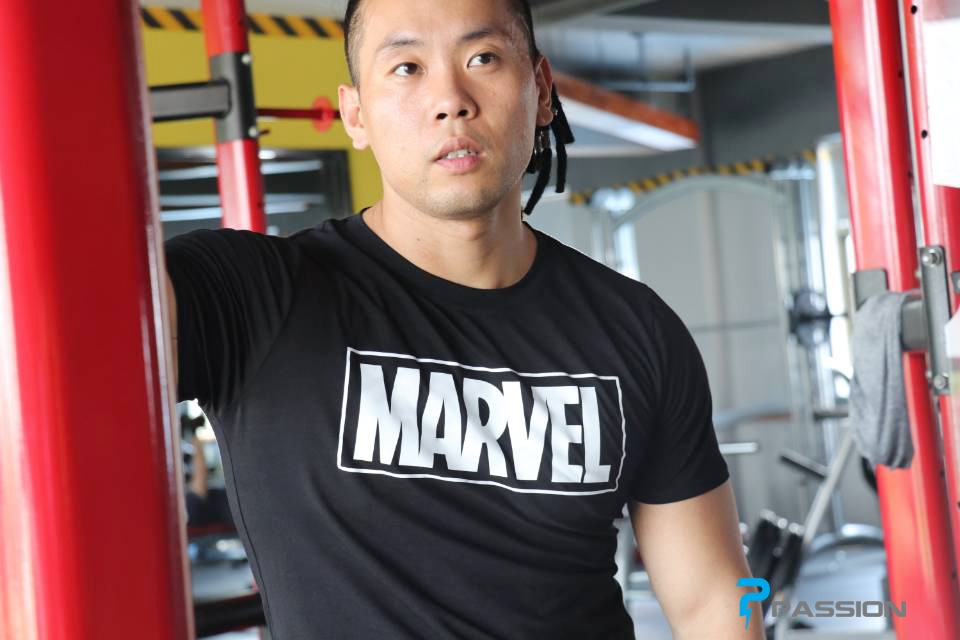 Áo body tập gym nam Marvel cao cấp A1106