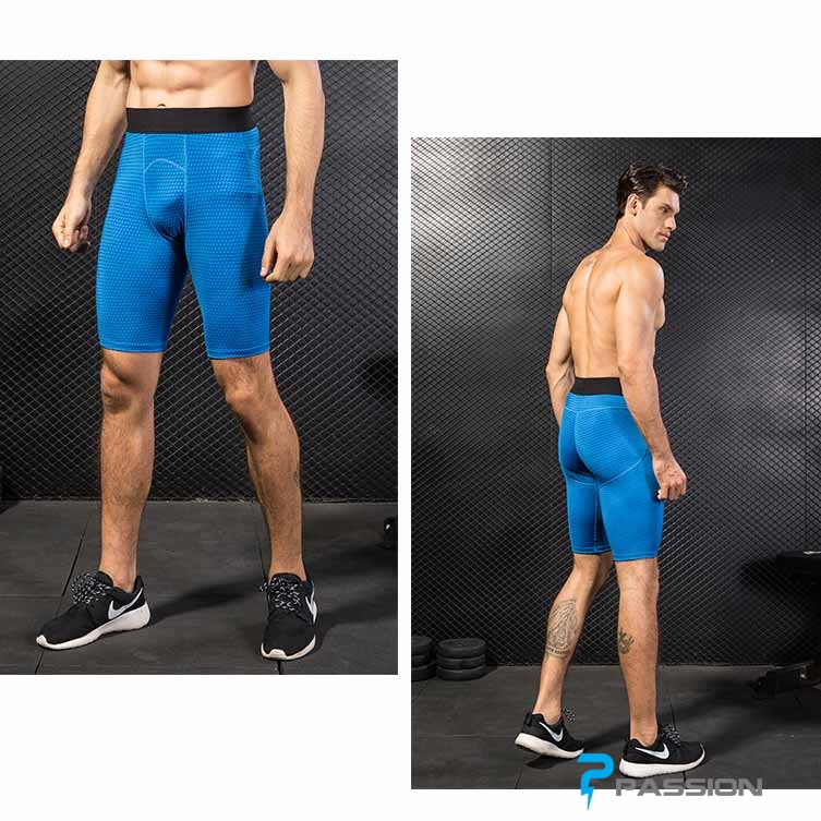 Quần legging ngắn tập gym nam cao cấp Z83 (màu xanh dương)