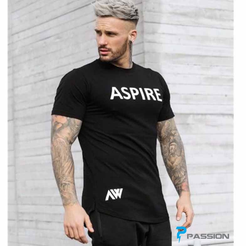 Áo body tập gym nam Aspire A323 màu đen