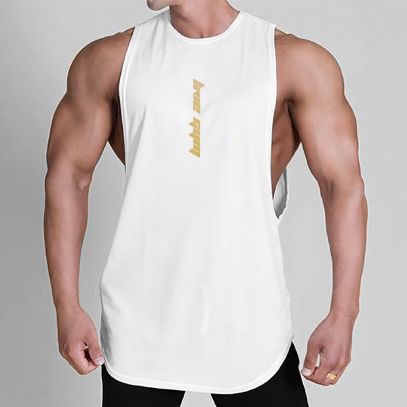 Áo tanktop tập gym nam live gym A664 (Trắng)