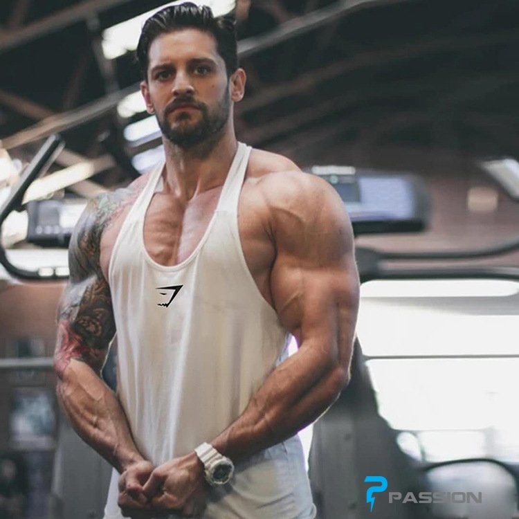 Áo tanktop tập gym nam Gymshark A386 (Trắng)