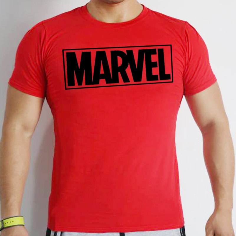 Áo body tập gym nam Marvel cao cấp A106 màu đỏ