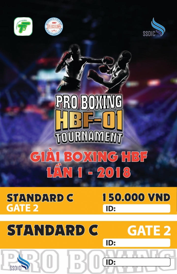 Giải Boxing HBF lần 1 – 2018 chính thức mở bán vé