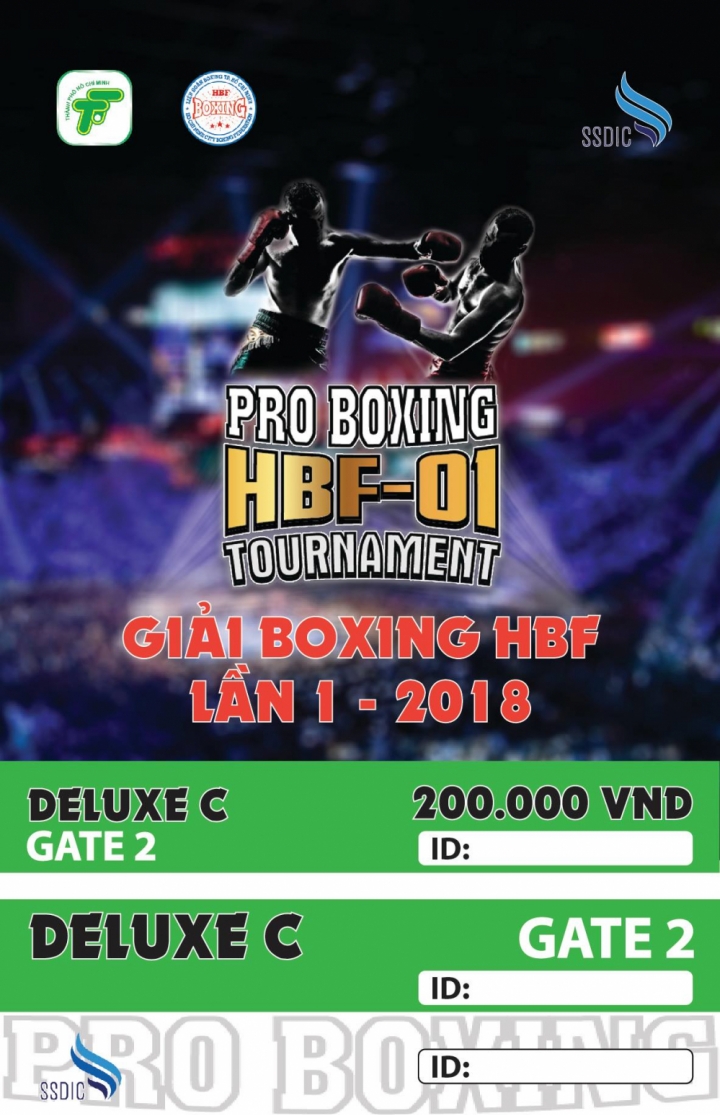 Giải Boxing HBF lần 1 – 2018 chính thức mở bán vé