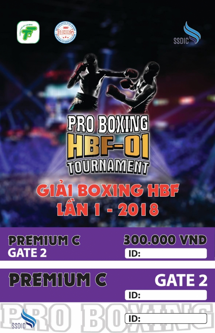 Giải Boxing HBF lần 1 – 2018 chính thức mở bán vé