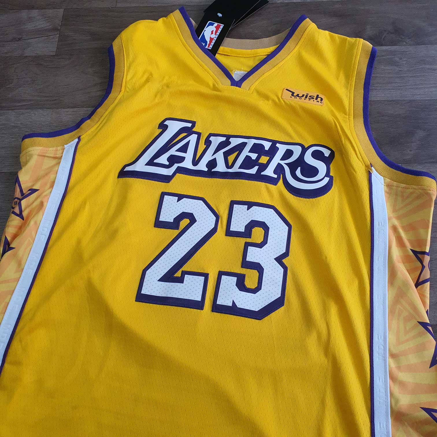 Áo bóng rổ LAKERS thêu cao cấp NBA12 (Vàng)