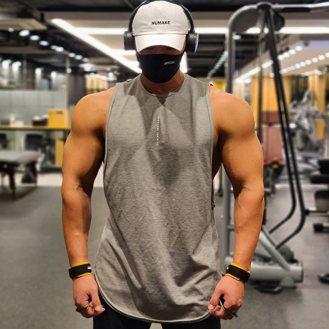 Áo tanktop tập gym nam A691 (Xám)