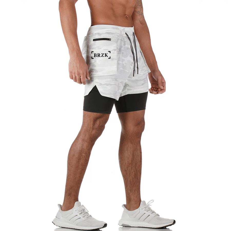 Quần squat shorts 2 lớp BRZK Z166 (Xám)