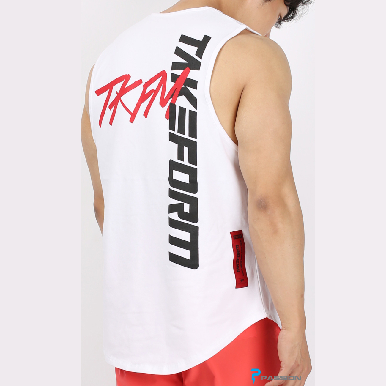 Áo tanktop tập gym nam TAKE FORM A367 (Trắng)