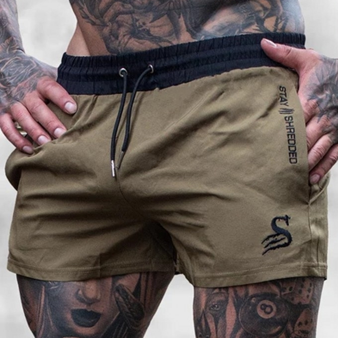 Quần short squat nam Stay Shredded Z178 (Rêu)