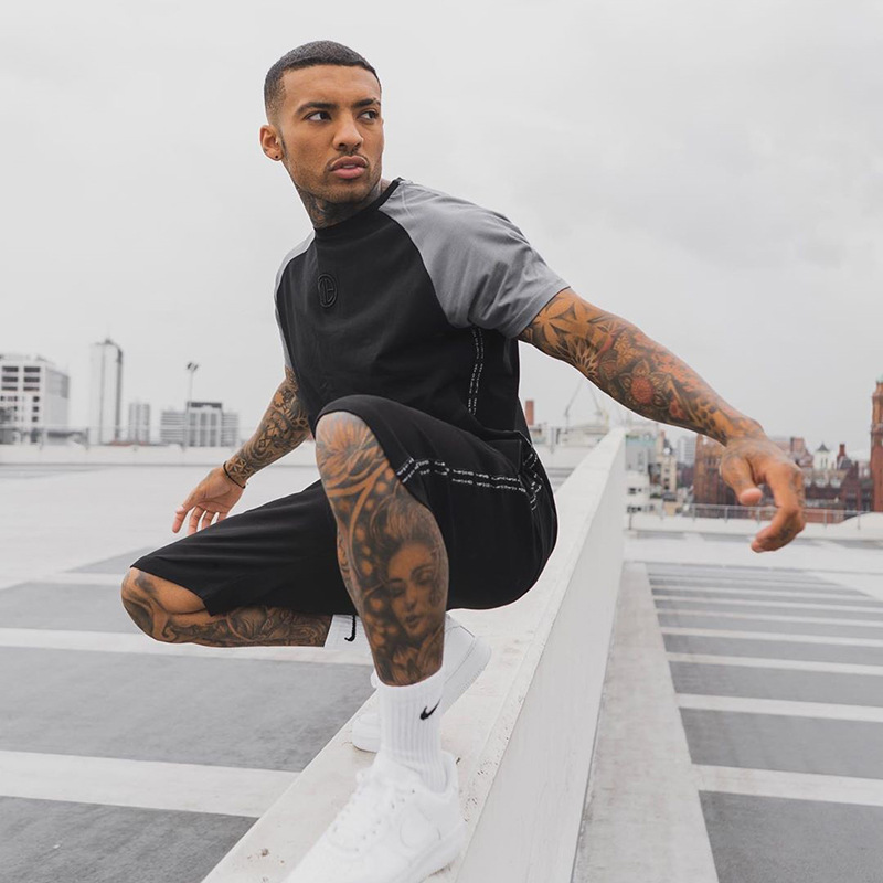 Áo body tập gym nam A407 (Đen xám)